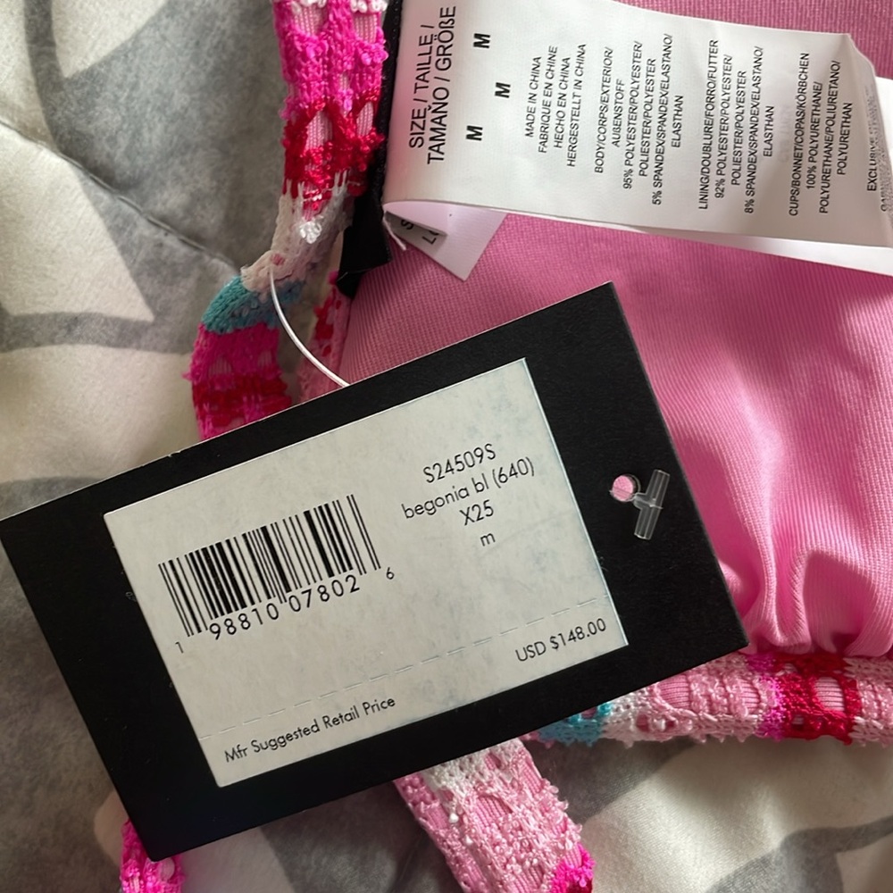 NWT KATE SPADE Colorful Striped Bikini Set SIZE MEDIUM - Picture 3 of 5